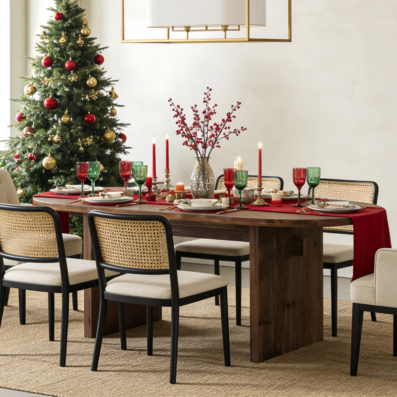 XDYZ 62.99-Inch Oval Solid Wood Dining Table For Dining Room
